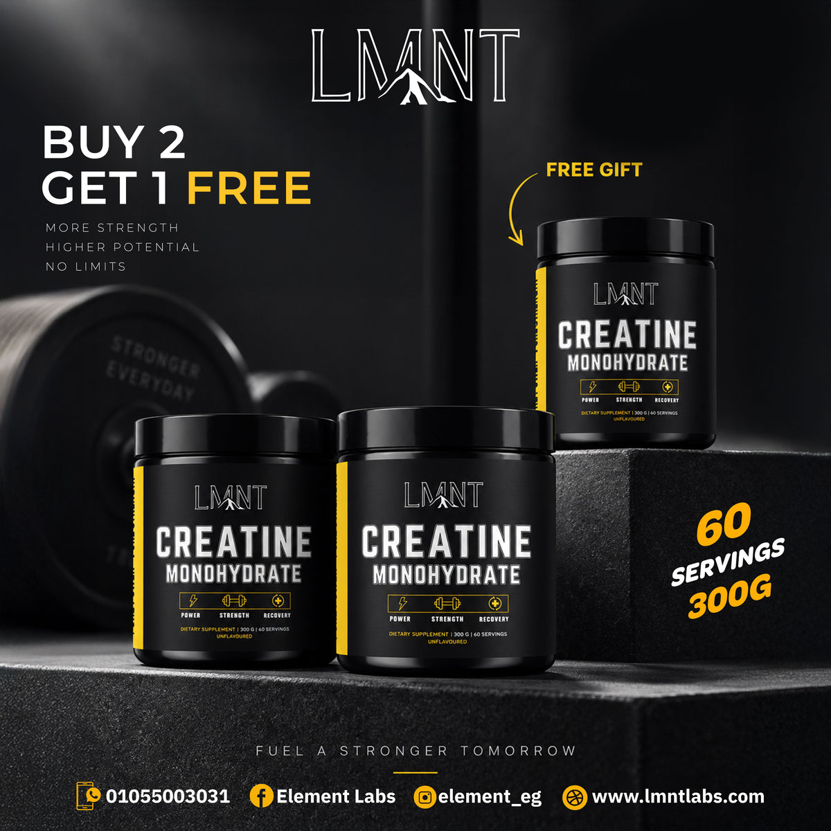 2+1 Free Creatine 300 g
